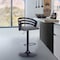 Armen Living Adele Adjustable Height Swivel Gray Faux Leather and Black Wood Bar Stool with Black Base LCADBAGRBL - alternate 10